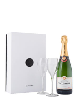 Taittinger Champagne 75cl + 2 Glasses Gift Pack
